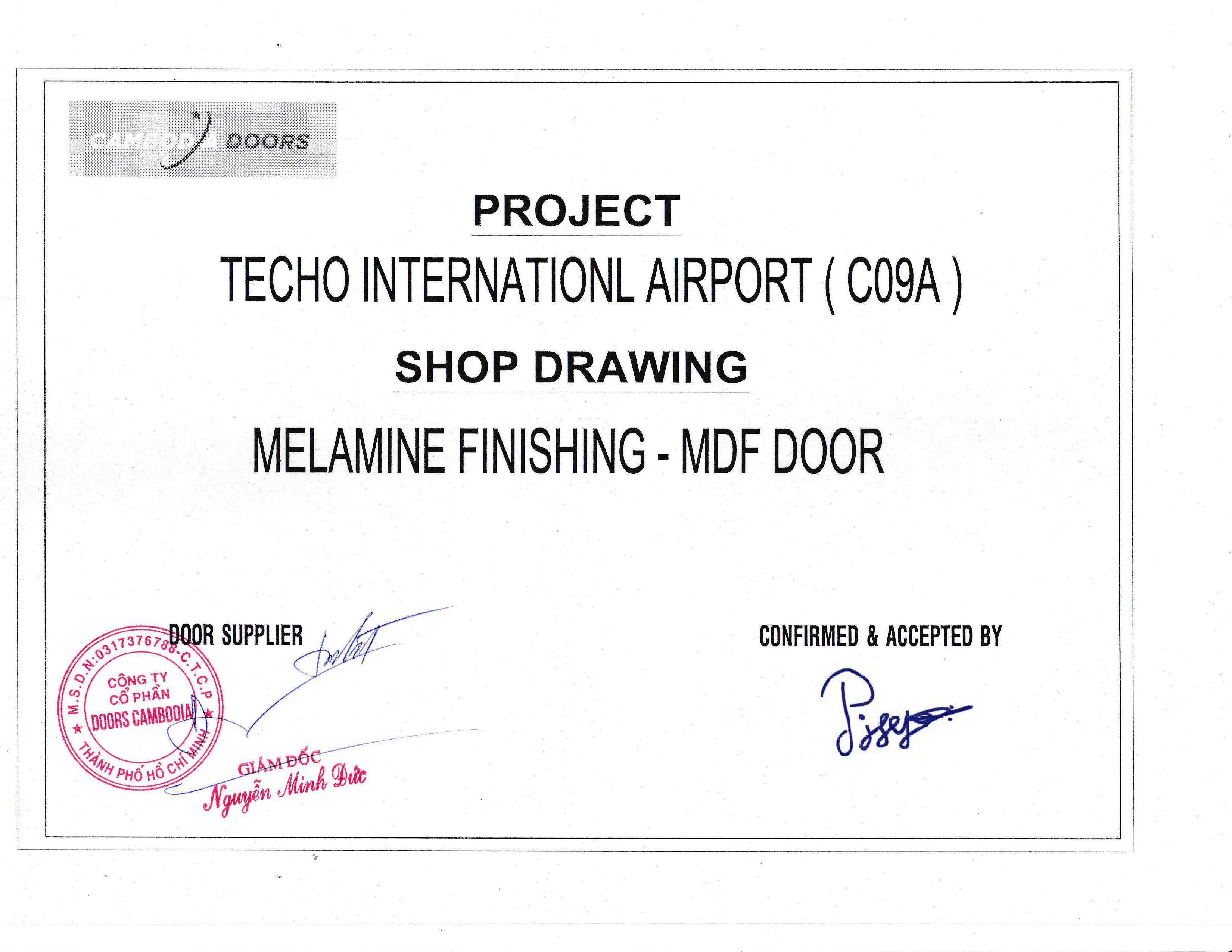 TECHO INTERNATIONAL AIRPORT SHOP DRAWING